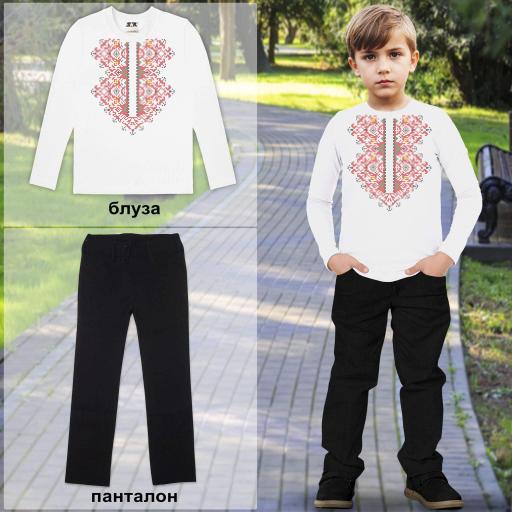 Комплект 2 части (п.б.) фолклорни мотиви в бяло 4