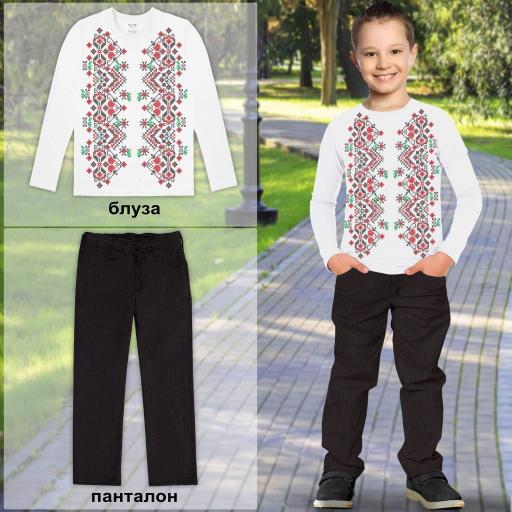 Комплект 2 части (п.б.) фолклорни мотиви в бяло 2