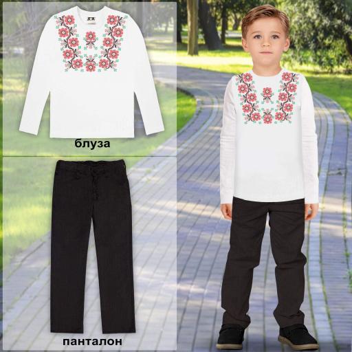 Комплект 2 части (п.б.) фолклорни мотиви в бяло 9