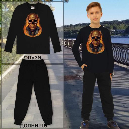 Комплект 2 части (б/д) череп в черно