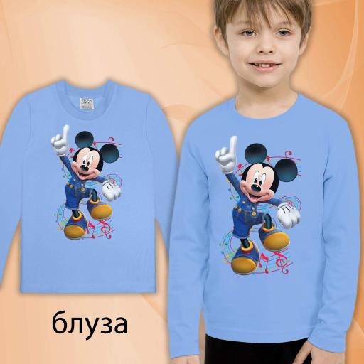 Блуза тънка Мики Маус в синьо