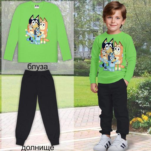 Комплект 2 части (б/д) Блуи 2 в зелено