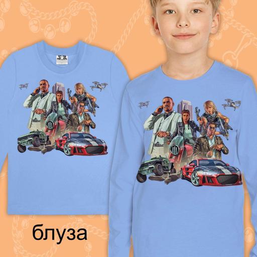 Блуза тънка GTA в синьо