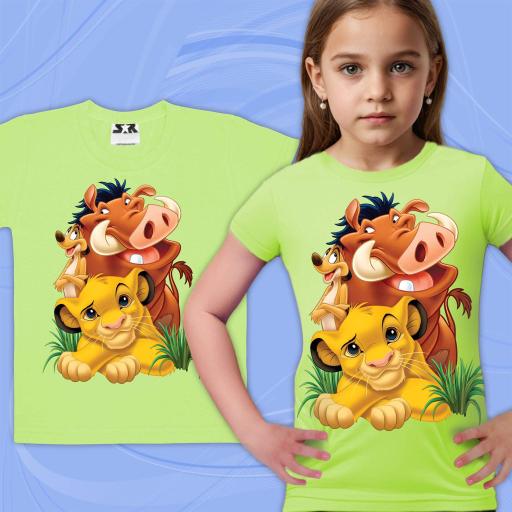 Тениска с Цар Лъв в резеда