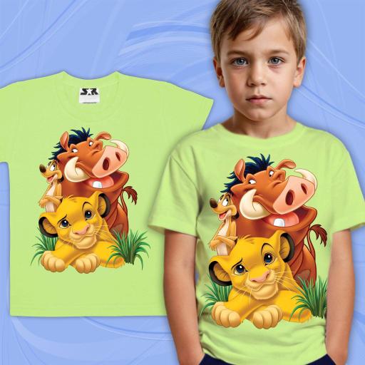 Тениска с Цар Лъв в резеда