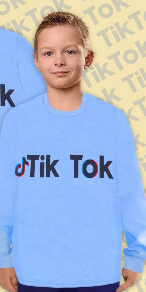 Блуза плътна ТикТок синьо