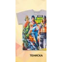 Тениска Фортнайт в сиво