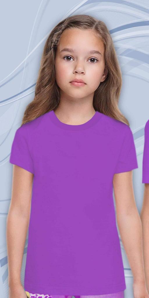 Тениска едноцветна в тъмно виолетово