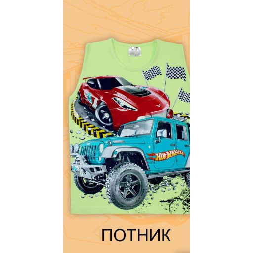 Тениска без ръкав Хот Уилс в резеда