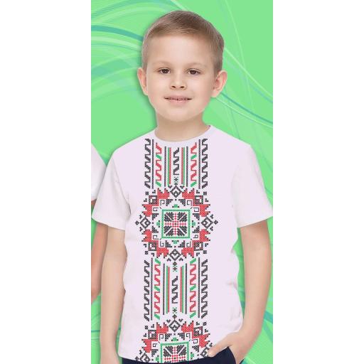 Тениска с фолклорни български мотиви в бяло 1
