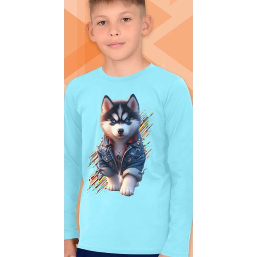 Блуза тънка Хъски в синьо