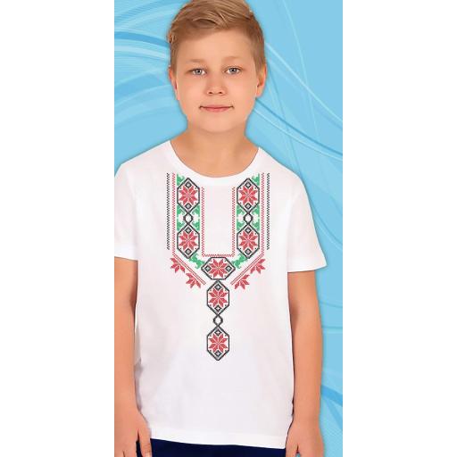 Тениска с фолклорни български мотиви в бяло 3