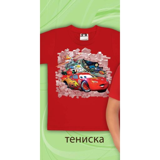 Тениска с Маккуин в червено