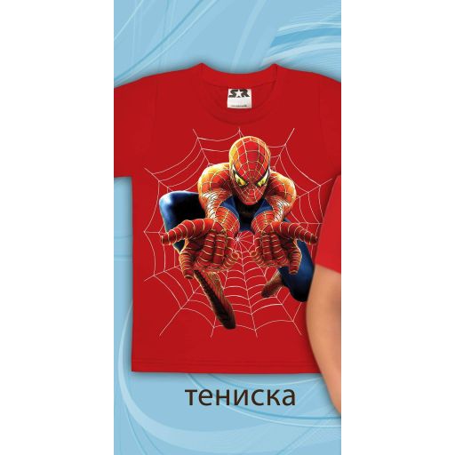 Тениска с Спайдърмен в червено 1