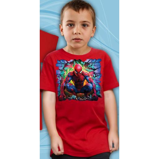 Тениска с Спайдърмен в червено 2