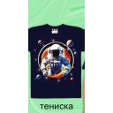 Тениска с космонавт в тъмносиньо 1