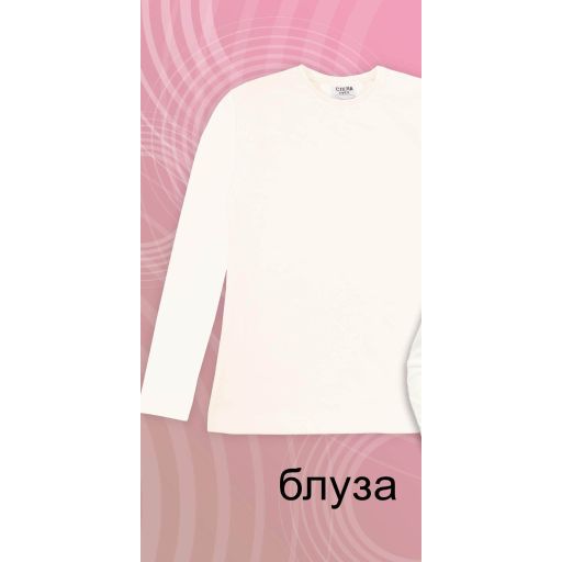 Блуза тънка едноцветна в екрю