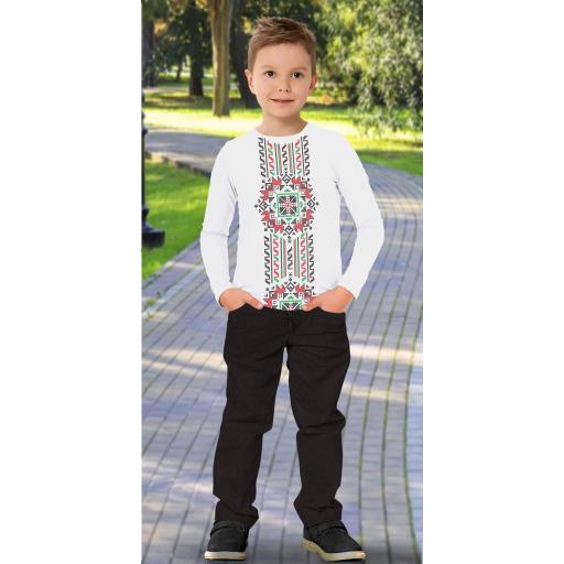 Комплект 2 части (п.б.) фолклорни мотиви в бяло 1