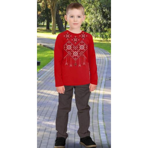 Комплект 2 части (п.б.) фолклорни мотиви в червено 12