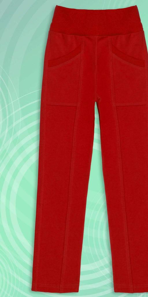 Панталон прав с джобове в червено