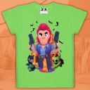 Тениска с BRAWL STARS в зелено