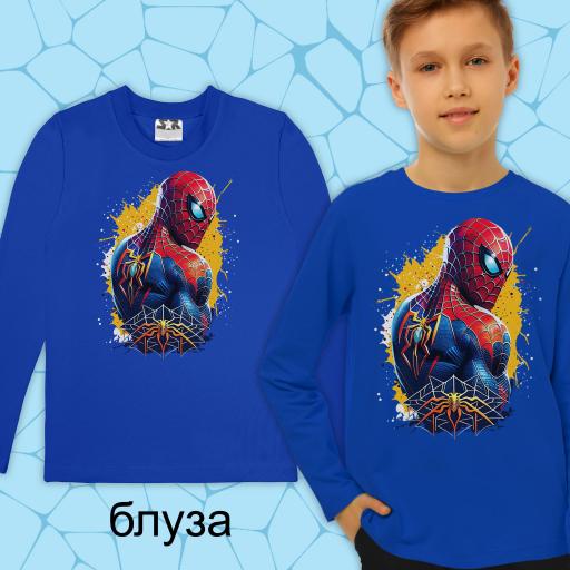 Блуза тънка Спайдърмен в мастиленосиньо 3