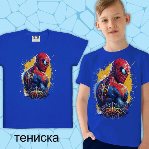 Тениска с Спайдърмен в мастиленосиньо 3