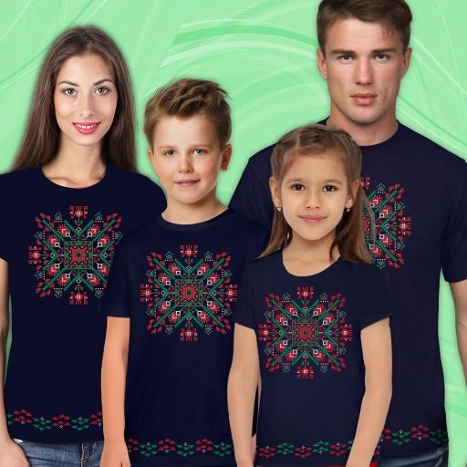 Тениска с фолклорни български мотиви в черно 5