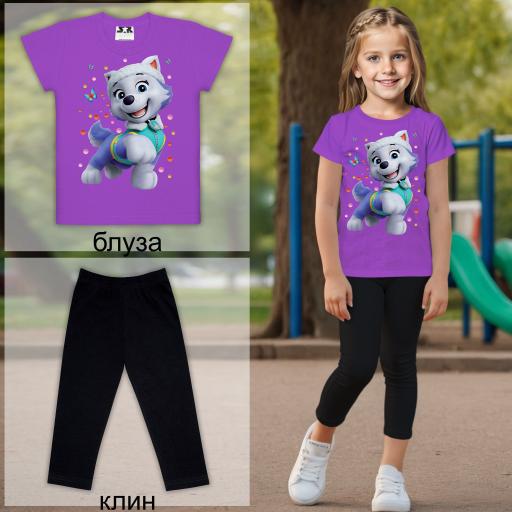 Комбинация 2 части (б/к) Пес Патрул - Еверест в виолетово