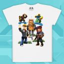 Тениска с Roblox в бяло