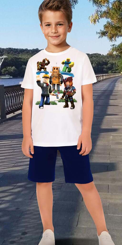 Комбинация 2 части (б/к)Roblox в бяло