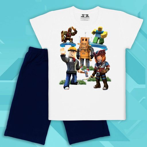 Комбинация 2 части (б/к)Roblox в бяло