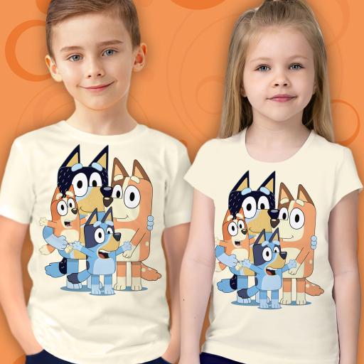 Тениска с Блуи 2 в екрю