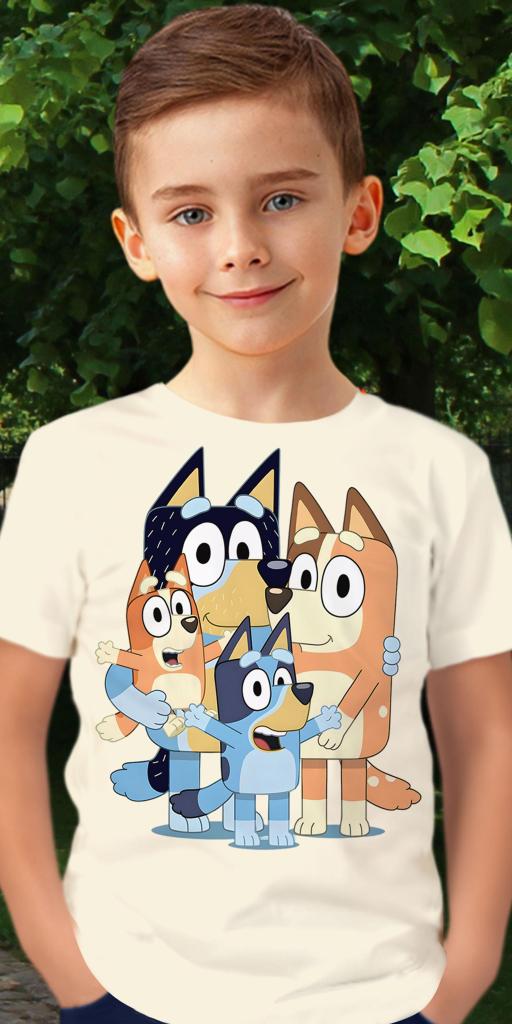 Тениска с Блуи 2 в бяло