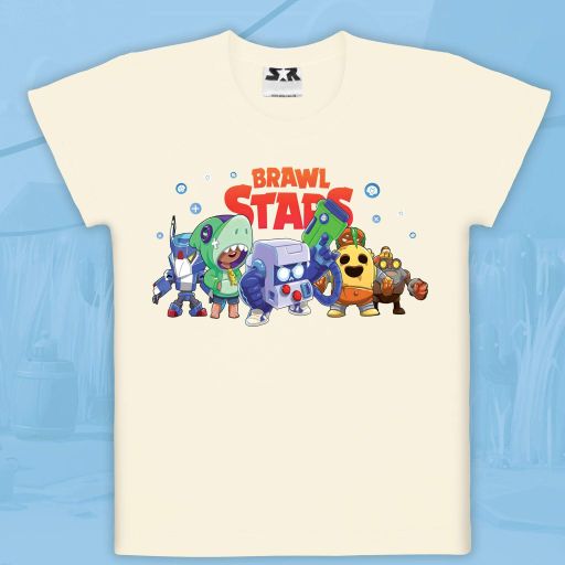 Тениска с Brawl Stars в екрю