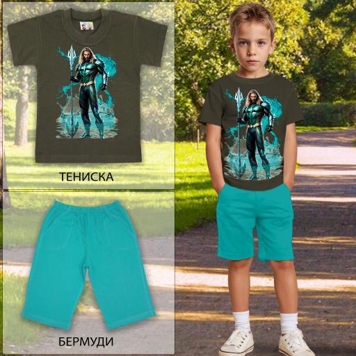 Комбинация 2 части (т/б) Аквамен в кафяво