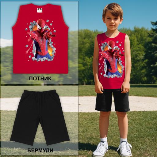Комбинация 2 части (п/б) Спайдърмен в червено