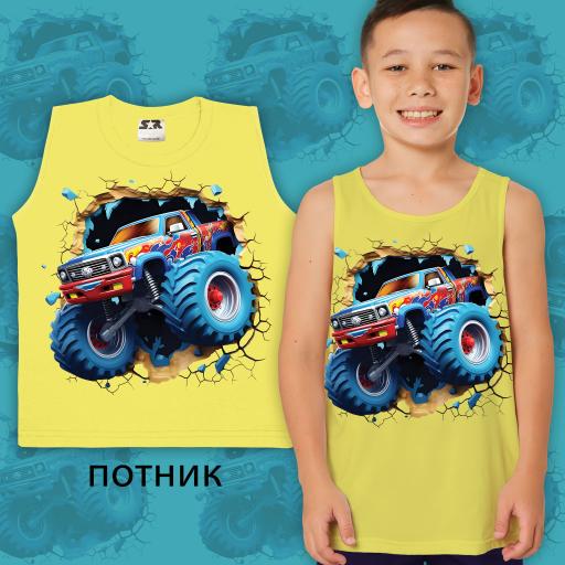 Тениска без ръкав Джип в жълто