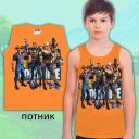 Тениска без ръкав Фортнайт в оранжево