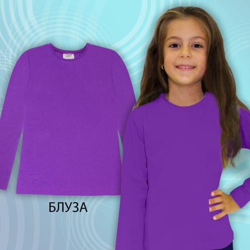 Блуза тънка едноцветна в тъмновиолетово