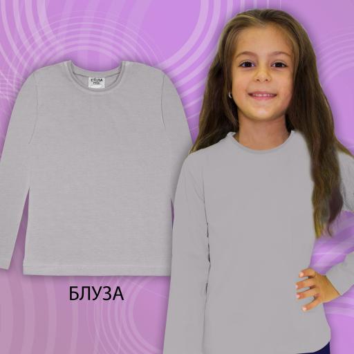 Блуза тънка едноцветна в сиво