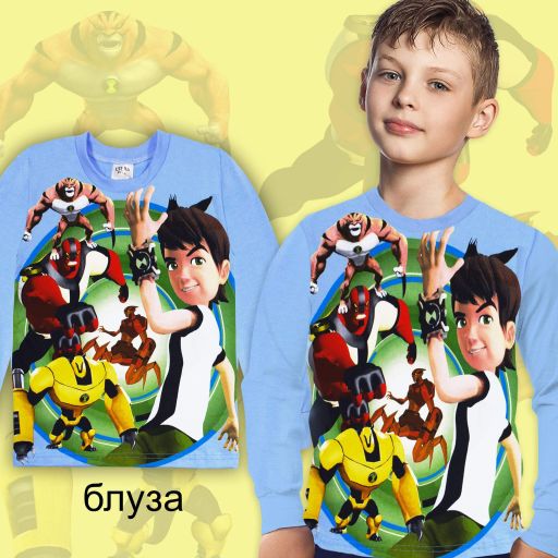 Блуза тънка Бен 10 в синьо