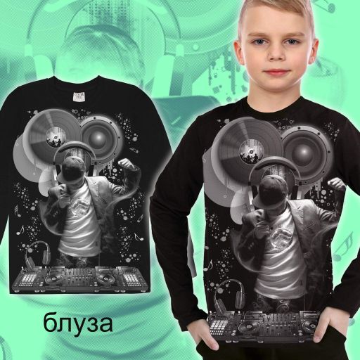 Блуза тънка  DJ черно