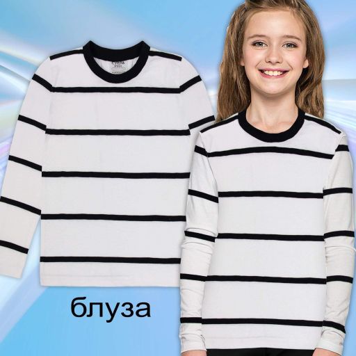 Блуза тънка райе в бяло