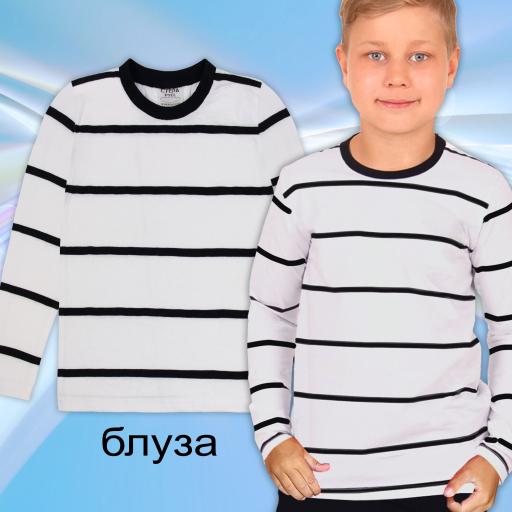 Блуза тънка райе в бяло