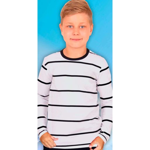 Блуза тънка райе в бяло