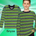 Блуза тънка райе в резеда