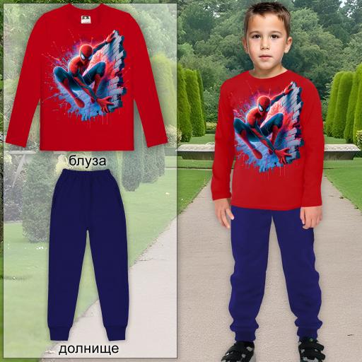 Комплект тънък 2 части (б/д) Спайдърмен в червено