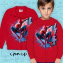 Суичър плътен Спайдърмен в червено