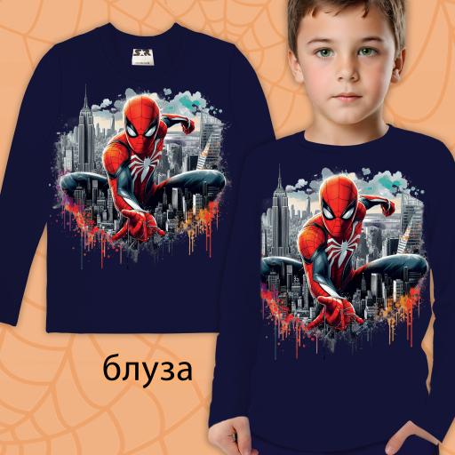 Блуза тънка Спайдърмен в червено